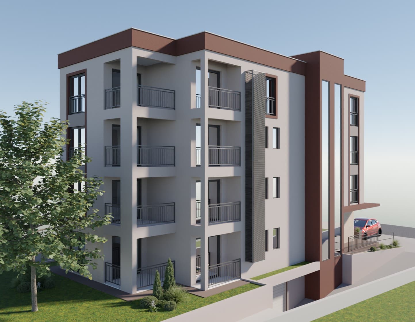Kava Building balconies and facade