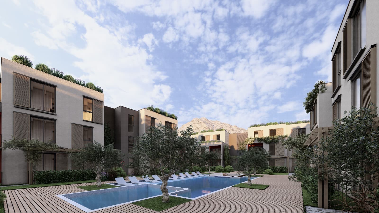 Bazen i unutrasnja teritorija Palm City kompleksa