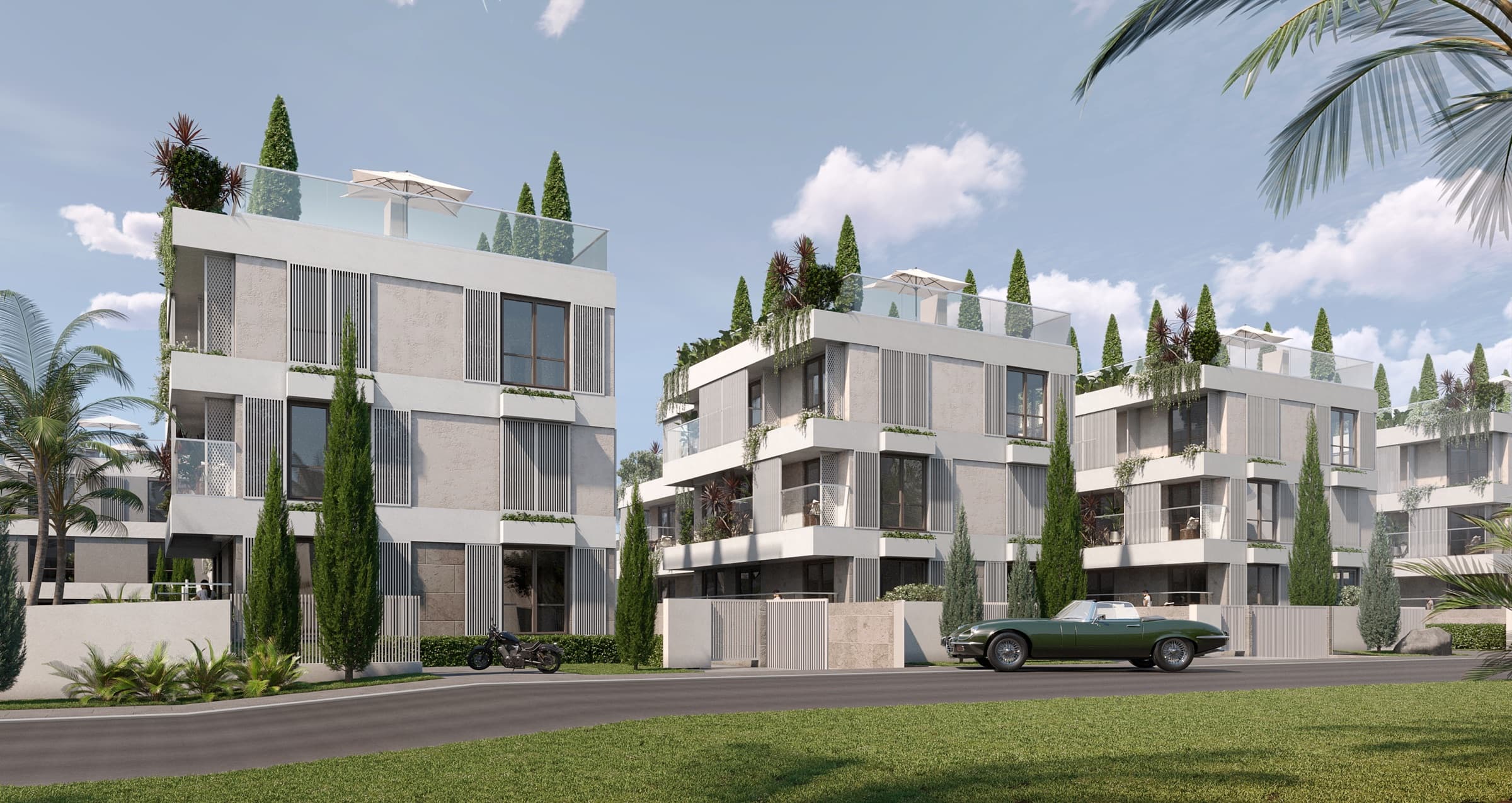 Straßenansicht der Boka Verde Residenzen