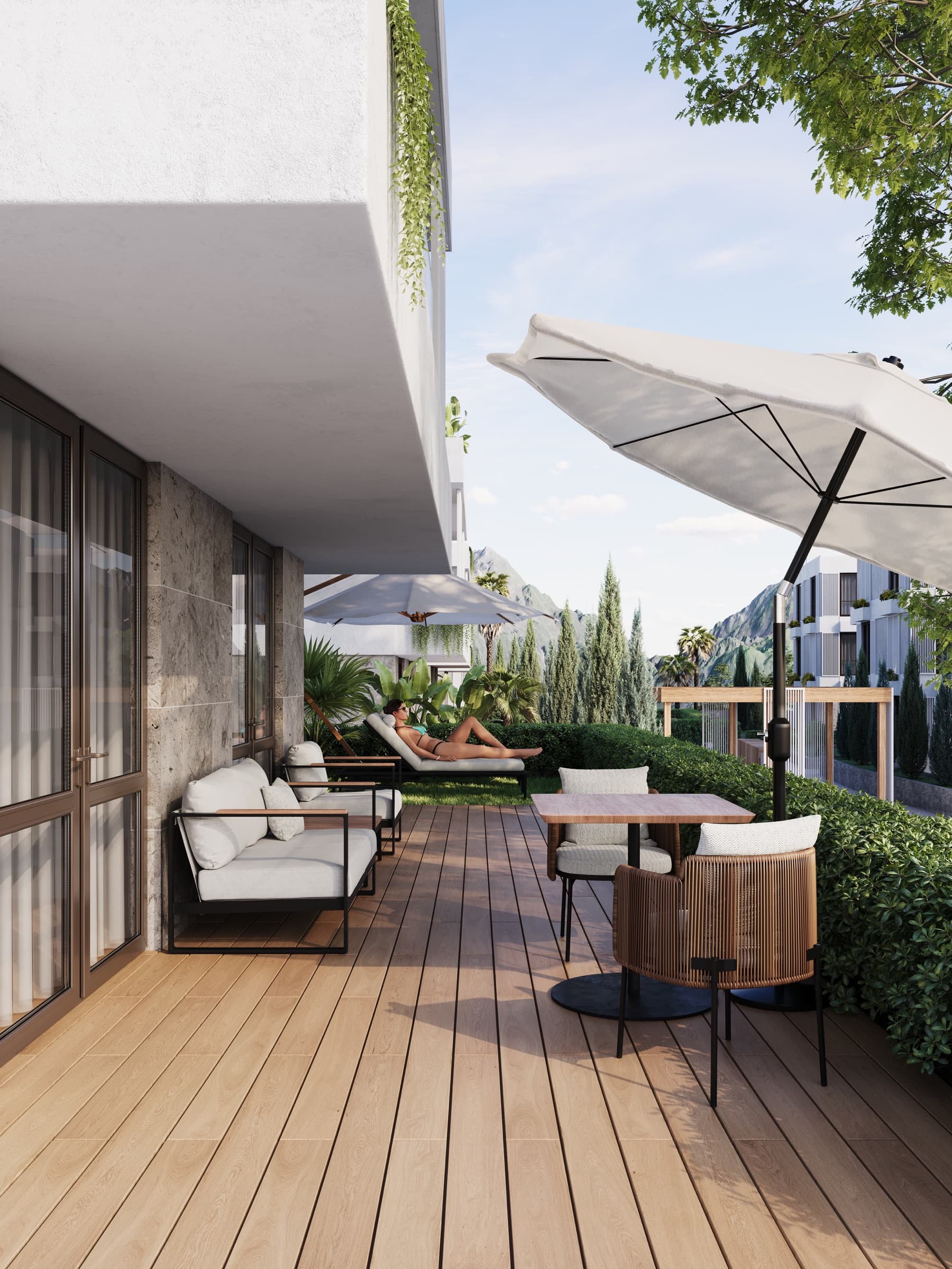 Private Terrasse im Boka Verde